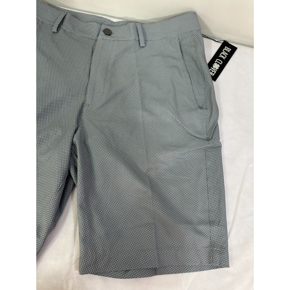 Black Clover Live Lucky Deception Men's Golf Shorts Size 38 Grey New - Picture 2 of 5